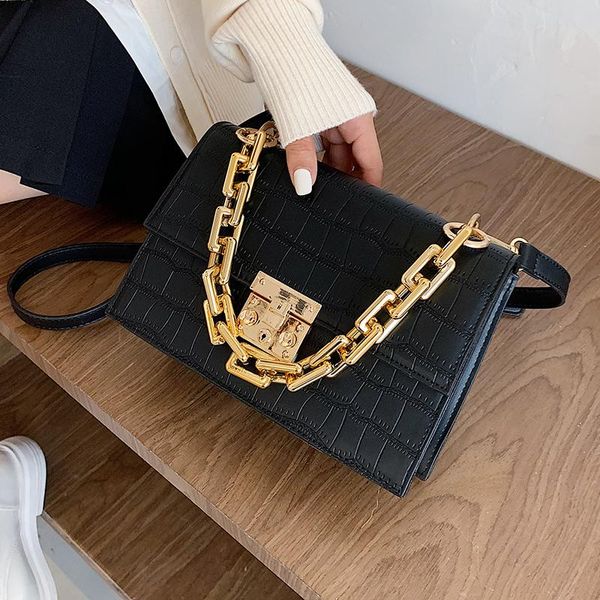 

evening bags for crocodile pattern crossbody women 2021 small chain handbag bag pu leather hand ladies designer shoulder