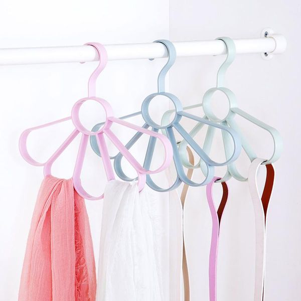 

hangers & racks petal shape hanger silk scarf ties hanging belt rack closet household holder storage organizer