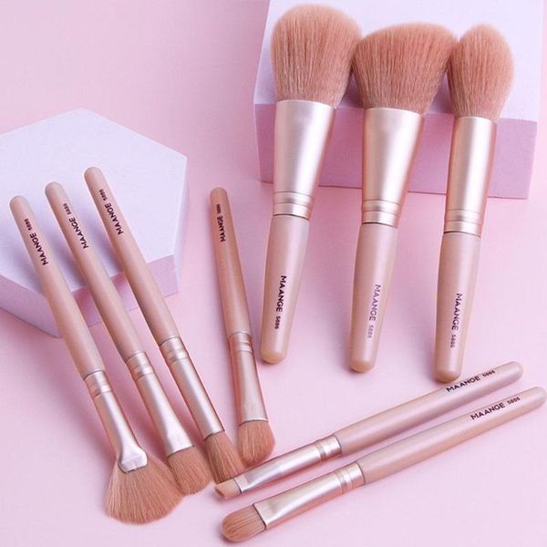 

makeup brushes 9pcs pink brush with 5pcs mini sponge beauty set egg tool x9z5