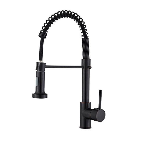 

bathroom sink faucets brushed brass tall spring kitchen with pull down sprayer style deck mounted flexible & cold spray mixer 35ed