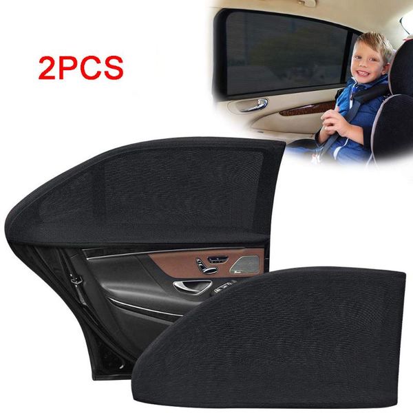

shade car sunshade anti-mosquito rear side window for uv protection black stretchable opaque