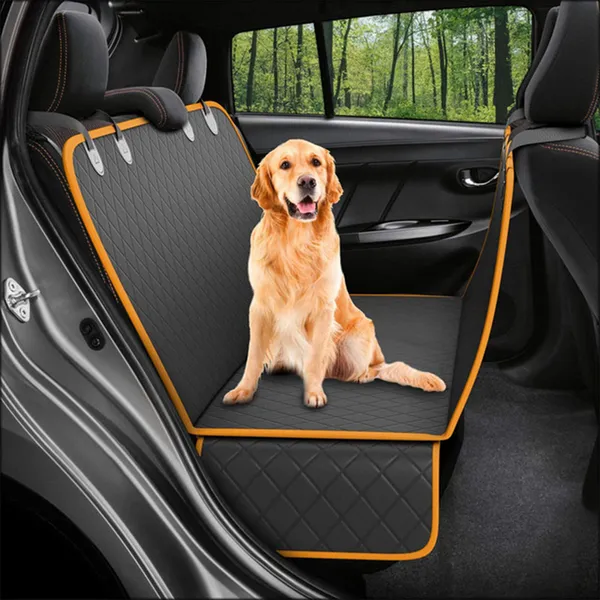 

portabe dog car seat cover waterproof dustproof pet carrier car rear back seat mat for dogs outdoor trave pets safety cushion
