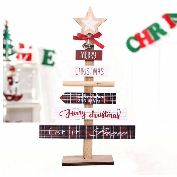 

christmas decorations wooden tree deskornaments mini decoration gift