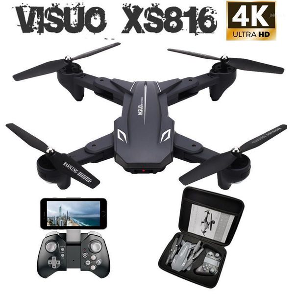 

kakbeir xs816 rc drone with 50 times wifi fpv 4k /720p dual camera optical flow quadcopter selfie dron vs sg106 m701