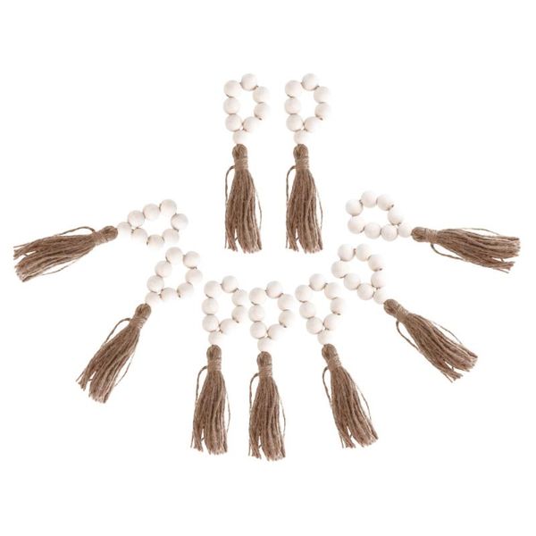 

table napkin pcs/2 sets natural wooden bead rings weddings home decor decoration (beige)