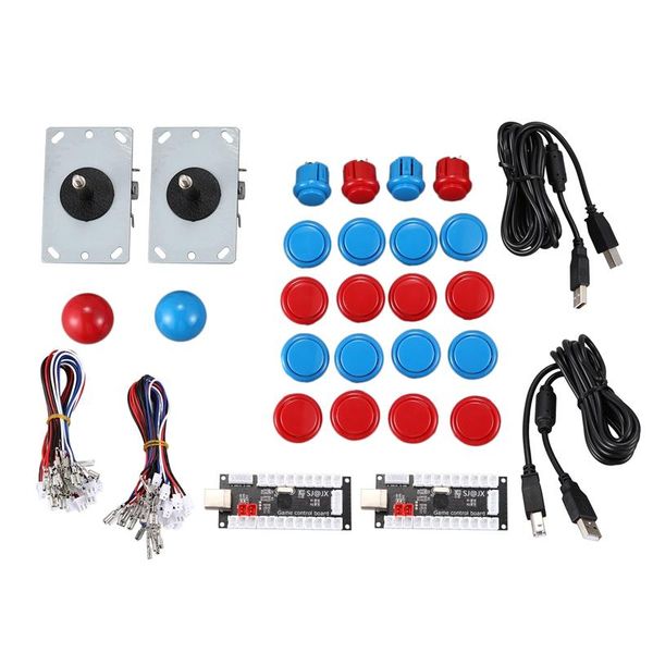 

game controllers & joysticks 2 players diy arcade kit usb to joystick parts encoder for pc windows mame raspberry pi