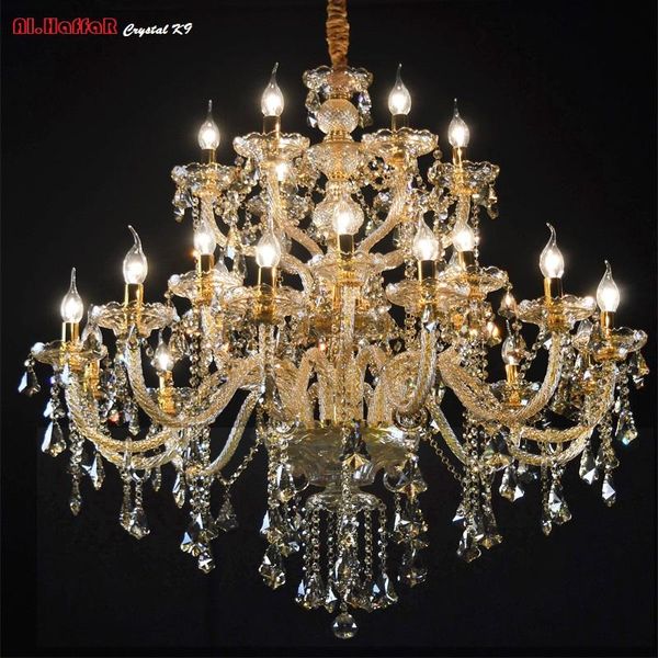 

el large crystal chandelier lighting led candle lustre heads big living room pendant lamparas chandeliers