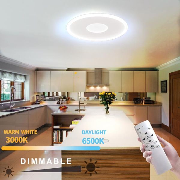 

ceiling lights led for room 24w 36w 42w 50w remote control cold warm white natural light dimmable lamps living