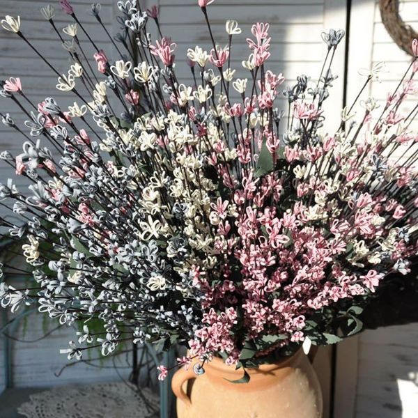 

decorative flowers & wreaths simulation artificial flower bouquet decoration vintage for wedding office home h99f