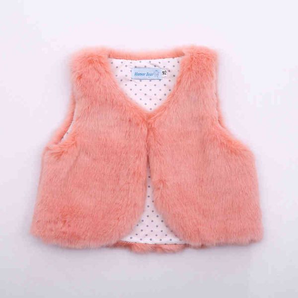 baby Girls Vest ragazza vestiti Gilet ragazzo giacca di pelliccia sintetica di alta qualità 210515