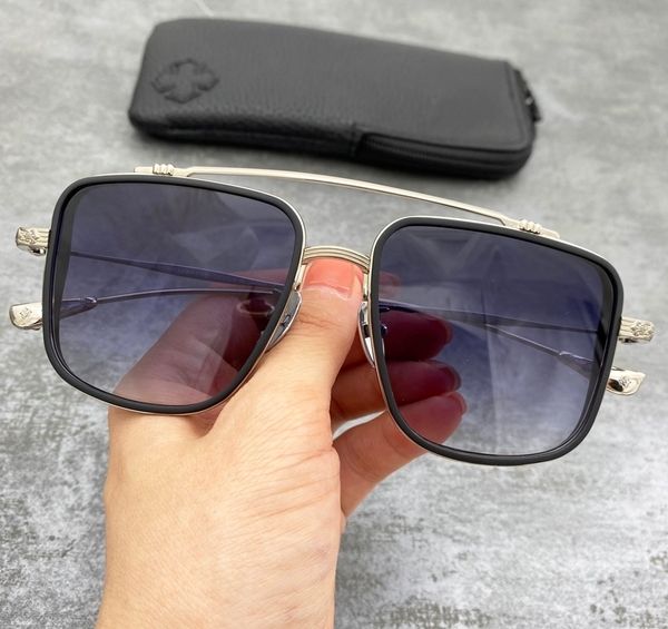 

brand men gray/brown lenses sunglasses women vintage titanium frame eyeglasses men's eyewear fashion personality sun glasses shades wit, White;black