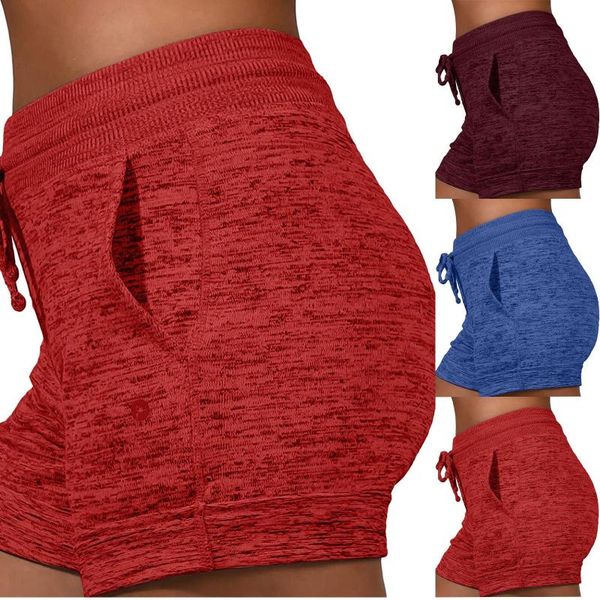 

yoga outfit women's fashion sport leggings for fitness shorts splicing frenulum pocket solid color elastic hip lift high waist pants