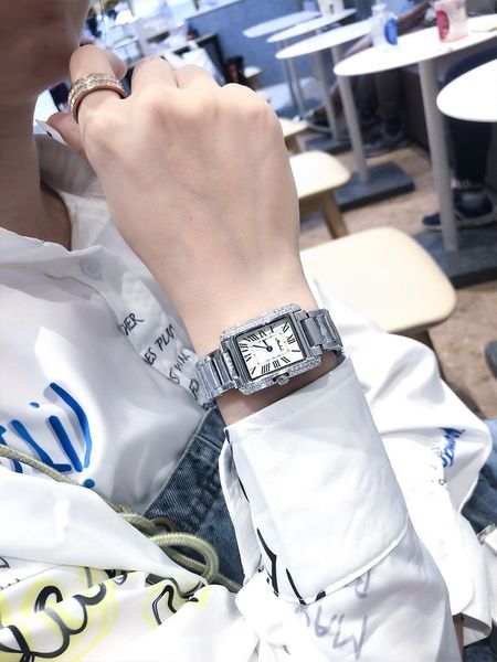 

designer watch brand table luxury ten luxury female french minority stewards temperament simple women's ms. swarovski watch, Slivery;brown