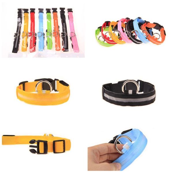 

dog collar night safety flashing glow in the dark leash necklace luminous fluorescent collars pet supplies & leashes