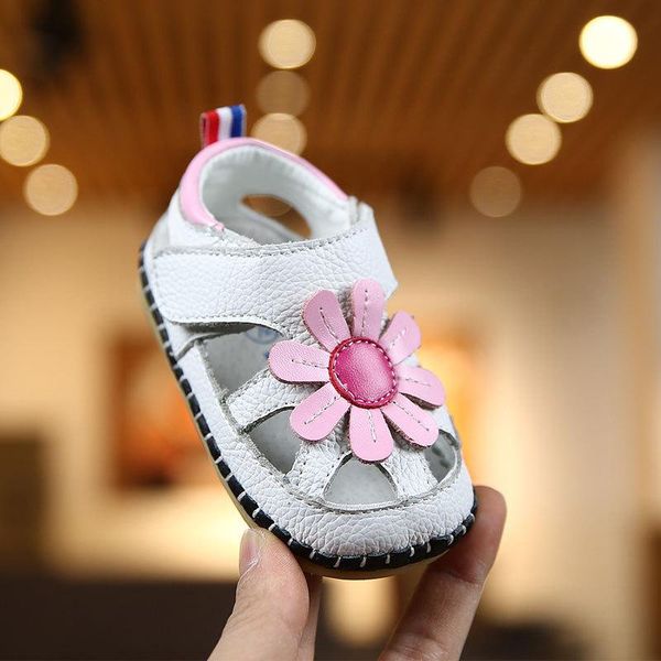 

first walkers summer style baotou boys and girls born infants toddlers soft-soled toddler leather sandals 0-6-12 non-drop shoes