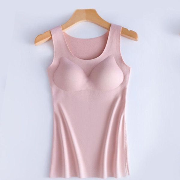 

camisoles & tanks women 2021 winter fashion plus cashmere vest female thermal underwear ladies bra comfortable lingerie e300, Black;white