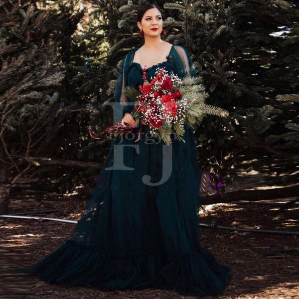 

chic scoop long sleeve prom gowns 2021 party dress with puff zipper back evening gown vestido formatura casual dresses, Black;gray