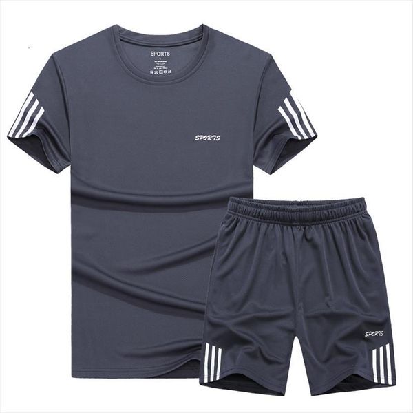 

sport suits running sets men tracksuit sportswear compression quick dry clothes sports joggers training gym fitness tracksuits set, Gray