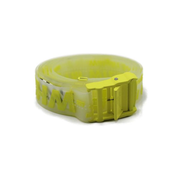 

new mens belt white yellow fashion three-dimensional epoxy stitching jelly color belt male special letter off canvas women belts, Black;brown
