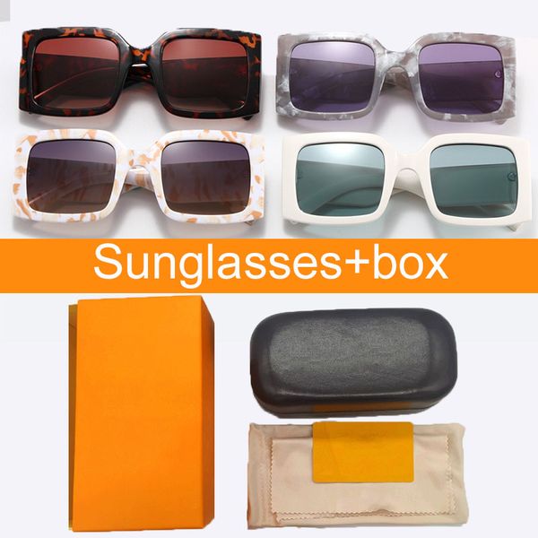 

fashion summer beach sunglasses woman overszie goggle sunglasses for man woman uv400 with gift box hip-hop trendy ins style, White;black