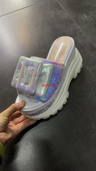 

summer women bowknot slippers fashion modern outdoor luxury sandals high heels platform beach shoes lady pography sequins bow, Black