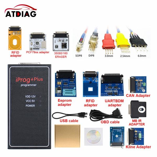 

diagnostic tools iprog plus+full adapters+iprog v86 support immo/mileage correction/airbag reset till replace tango car prog tool
