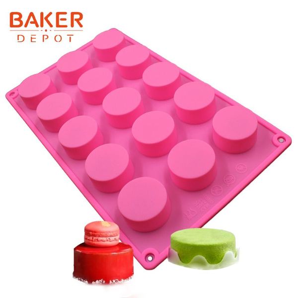 

baking moulds silicone mold for cake pastry round handmade soap resin mould silicon candy pudding fondant form bread bakeware 15 cavity
