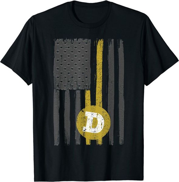

vintage dogecoin usa flag distressed lover hodl t-shirt black s-5xl, White;black