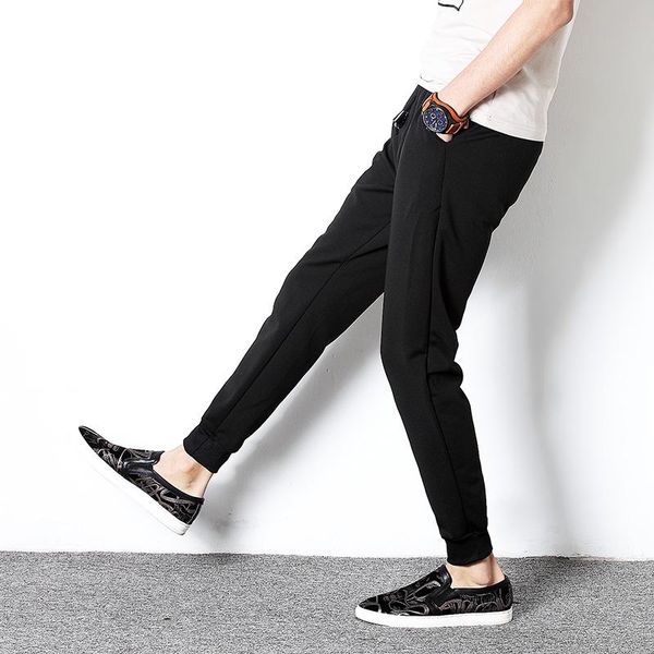 

men's pants 2021 kind man casual mens jogger slim beam tide trousers, Black