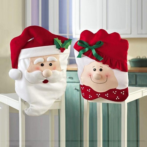 

santa claus christmas grandma chair cover decorations dining seat supplies covers