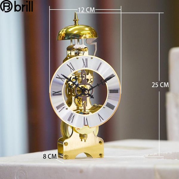 

desk & table clocks nordic mechanical antique clock decoration living room tablemetal gear gold fine copper time telling seat gift