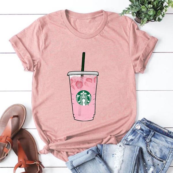 T-shirt da uomo Pink Drink Tshirt Uomo Kawaii Abbigliamento Hawaii Vacation Top per viaggi al mare Estate Vintage Tees Beach Style