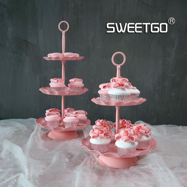 

other bakeware tea three layers a snack frame pink cake the shelf wedding prop dessert platform multi-storey disc