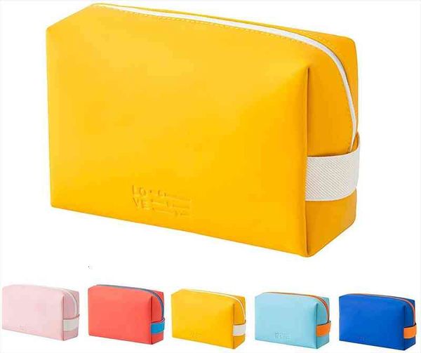

waterproof cosmetic fashion womens bag cute coin case multifunction solid color makeup travel storage clutch