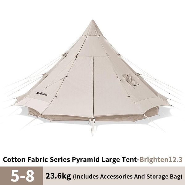 

tents and shelters naturehike brighten12.3 outdoor cotton tent 5-8 persons big space keep warm windproof camping pyramid large family party