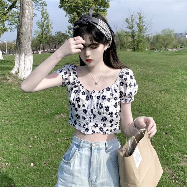 

women's t-shirt french niche design in summer 2021, White