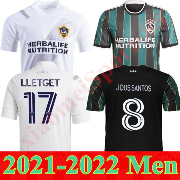 

mls 2021 2022 los angeles la galaxy home away soccer jerseys chicharito j.dos santos kljestan 21 22 men football shirts, Black;yellow