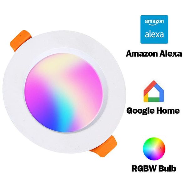 

downlights led downlight wifi smart app dimming round spot light 10w 7w 5w rgb color changing warm cool work with alexa google home