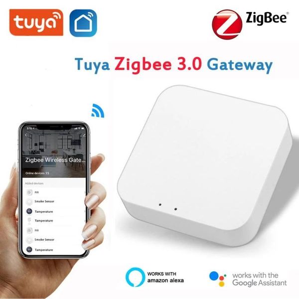 

smart home control tuya zigbee wireless hub gateway for automation devices via life works with alexa google