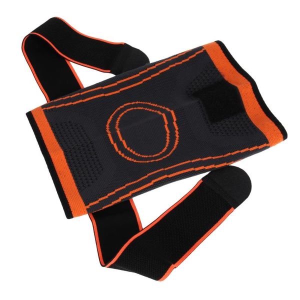 

elbow & knee pads orange sleeve brace support with adjustable strap for pain relief running basketball exercises, Black;gray