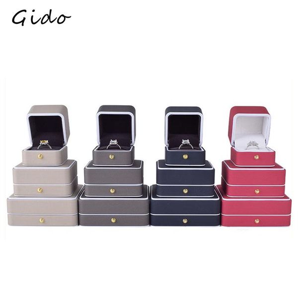

jewelry pouches, bags pu imitation leather pendant box bracelet earrings set ring wedding gift packaging, Pink;blue