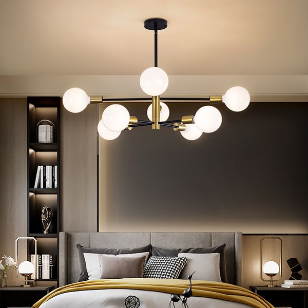 Nordic E27 Anhänger lampe Hause Gold Schwarz Decke Dekor Licht Moderne Wohnzimmer Schlafzimmer G95 Birne Innen Beleuchtung Leuchte