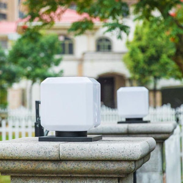 

solar lamps squarewall lamp led lights control outdoor door post 1.2w2w wall head household garden villa light waterproof column