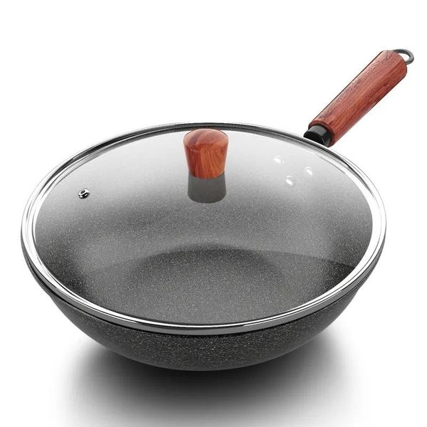 

maifan stone non-stick wok multi-function household cooking 30cm32cm34cm induction cooker gas stove iron pot non stick pans