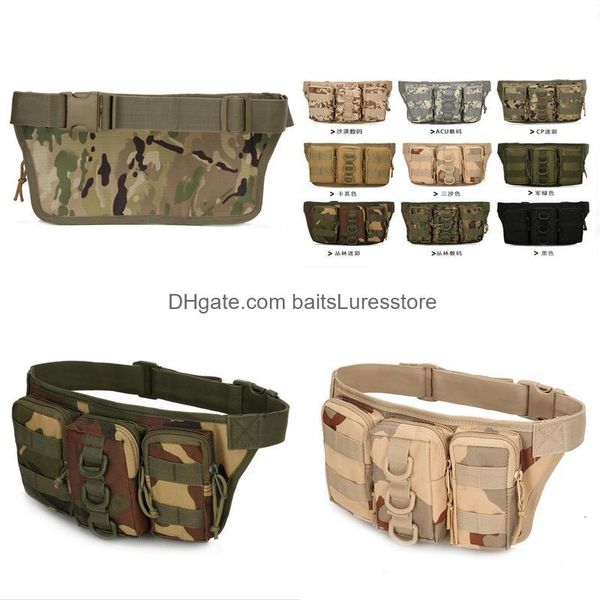 

outdoor bags baitsluresstore mti-function pockets triple camouflage tactical sports riding storage package body convenient mobile pho jllfky