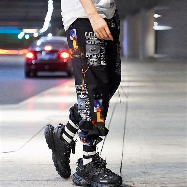 

summer style hip hop women pant high street printed jogger trouser casual harem sweatpants streetwear lbz97, Black