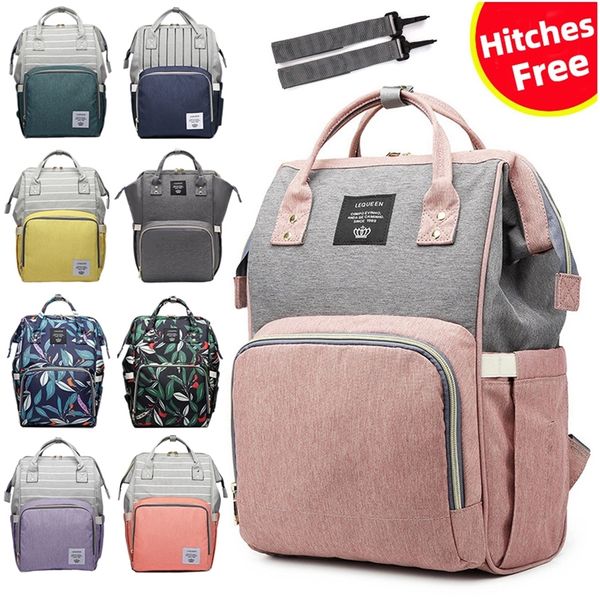 

fashion maternity diaper bag waterproof large capacity mommy baby stroller nappy backpack for mom travel 220222