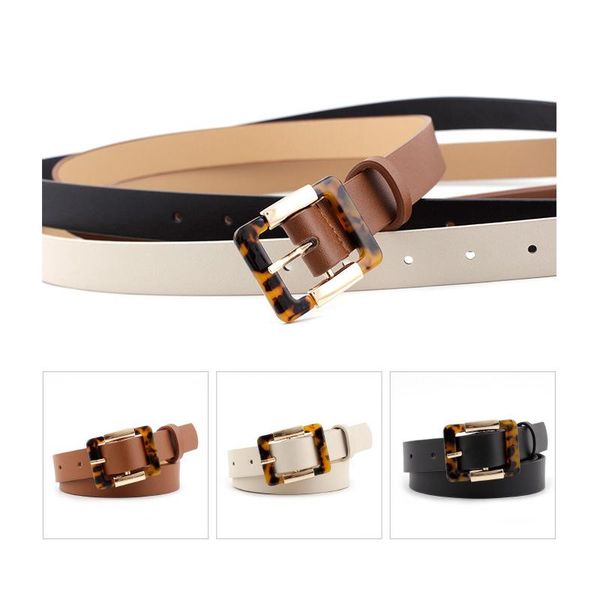 

belts men's casual faux leather belt buckle waist strap male business waistband 3 colors, Black;brown