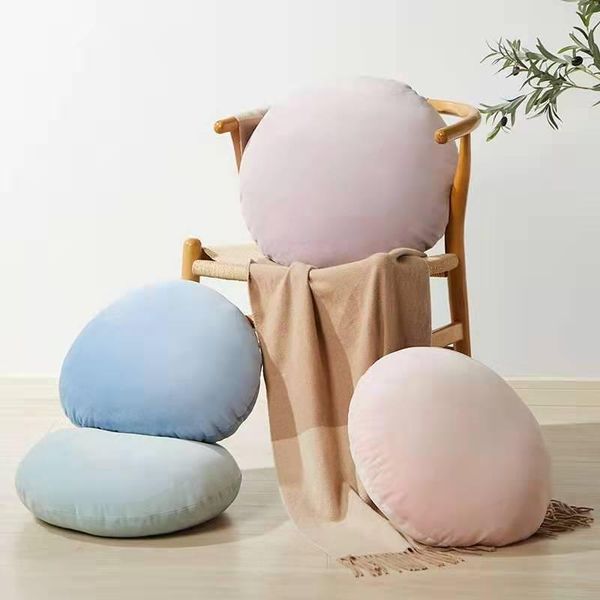 

cushion/decorative pillow japan style cushion fashion back solid color round sofa car soft seat bedside office nap