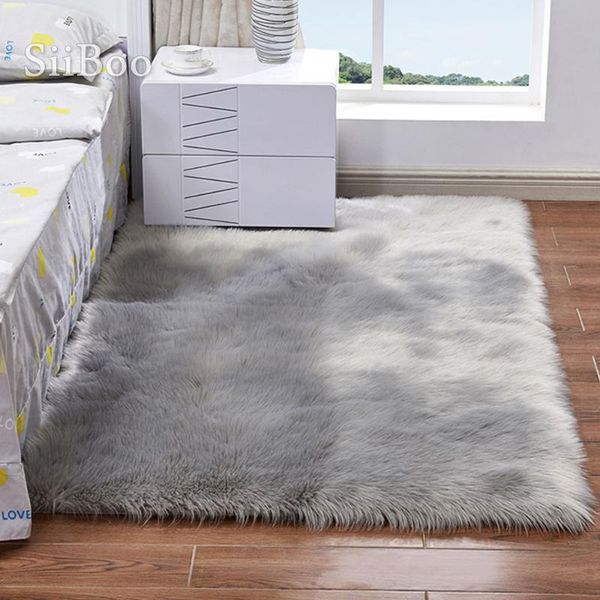 

carpets multi color 5cm long fur square rectangle rugs for living room chair seat cover tapede infantil tapis chamb sp5515
